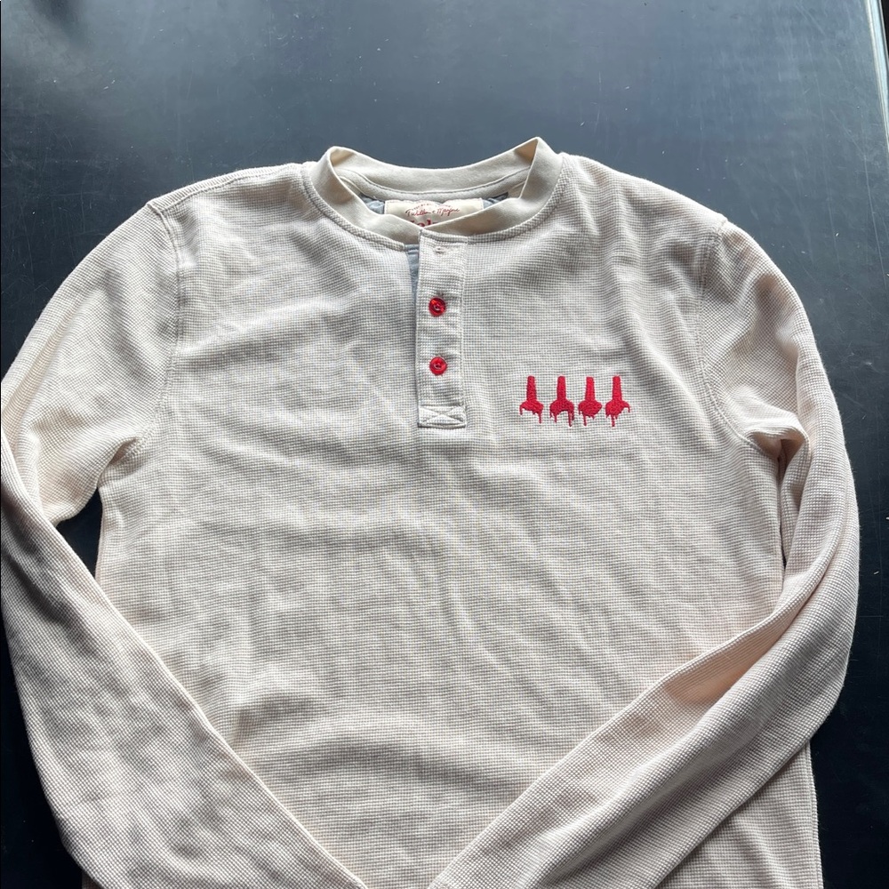 Bill and Margie MAKERS MARK WHISKEY medium cream long sleeved tee